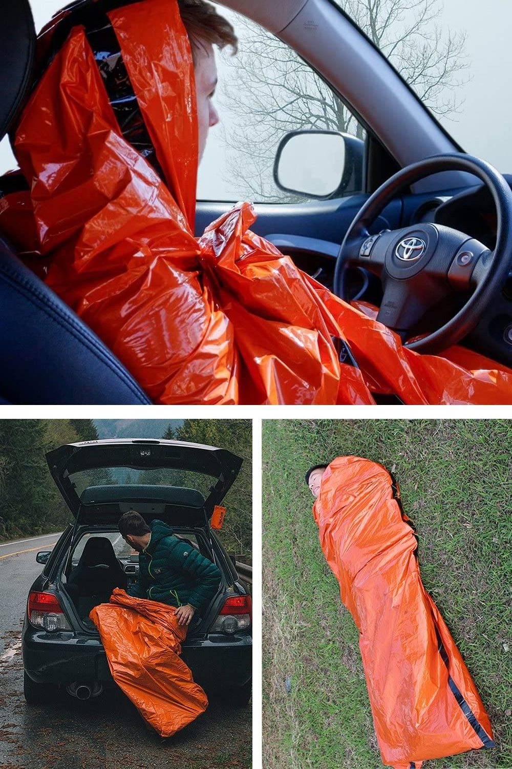 Emergency Sleeping Bag - Waterproof Lightweight Thermal Bivy Sack - Survival Blanket Bags