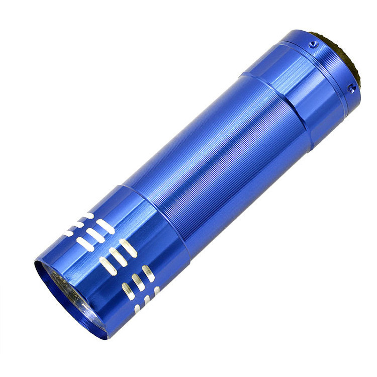 Cheaper Price 9 LED Mini Small Torch RED BLUE SILVER BLACK LED Flashlight