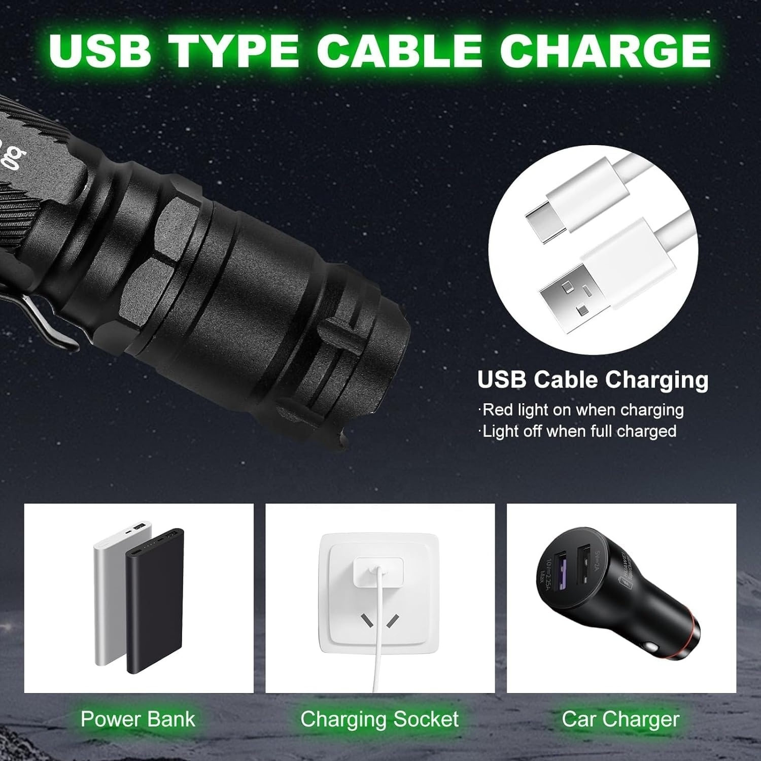 Green Laser Pointer High Power Flashlight, Flashlight Long Range Laser, Rechargeable Laser