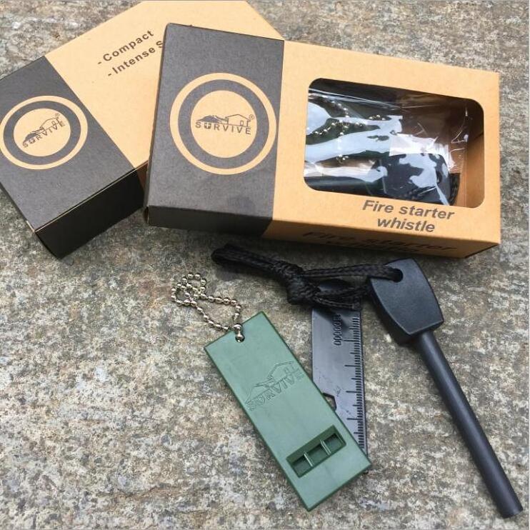 Outdoor Equipment torch flint gift box with torch Portable Fire starter flint for camping