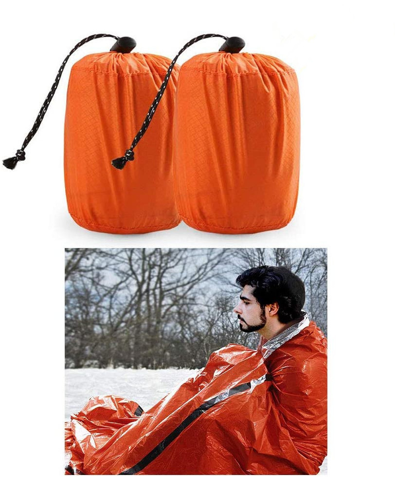 Emergency Sleeping Bag - Waterproof Lightweight Thermal Bivy Sack - Survival Blanket Bags