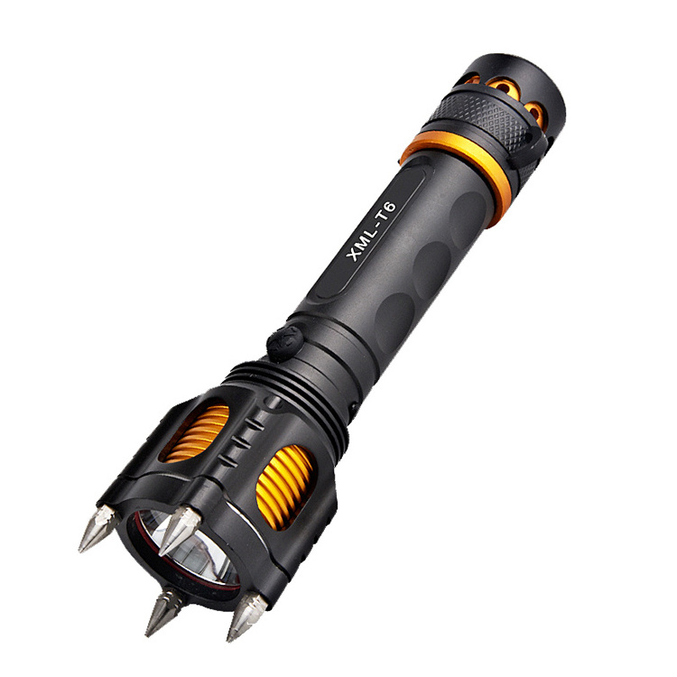 T6 Explosion-proof Powerful Rechargeable Led Torch for Emergency Personal Defense Flashlight