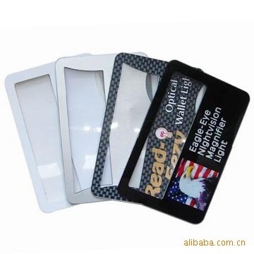 3x Ultra-thin PVC Plastic Magnifying Glass Wallet OEM Logo Credit Card Size Magnifier