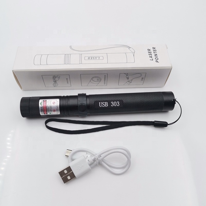 2024 Green Laser Pointer Long Range High Power Flashlight Rechargeable Pointer for USB with Star head Adjustable Focus laser pen