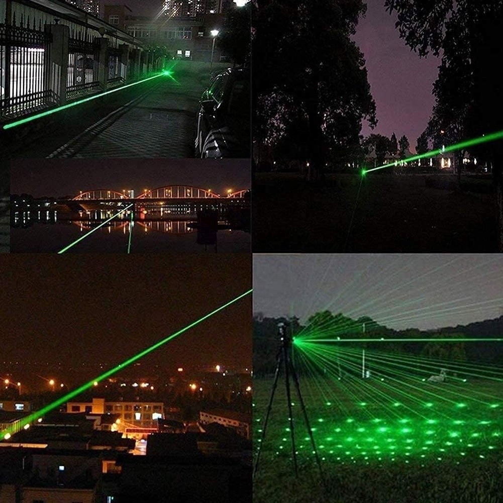 2024 Green Laser Pointer Long Range High Power Flashlight Rechargeable Pointer for USB with Star head Adjustable Focus laser pen