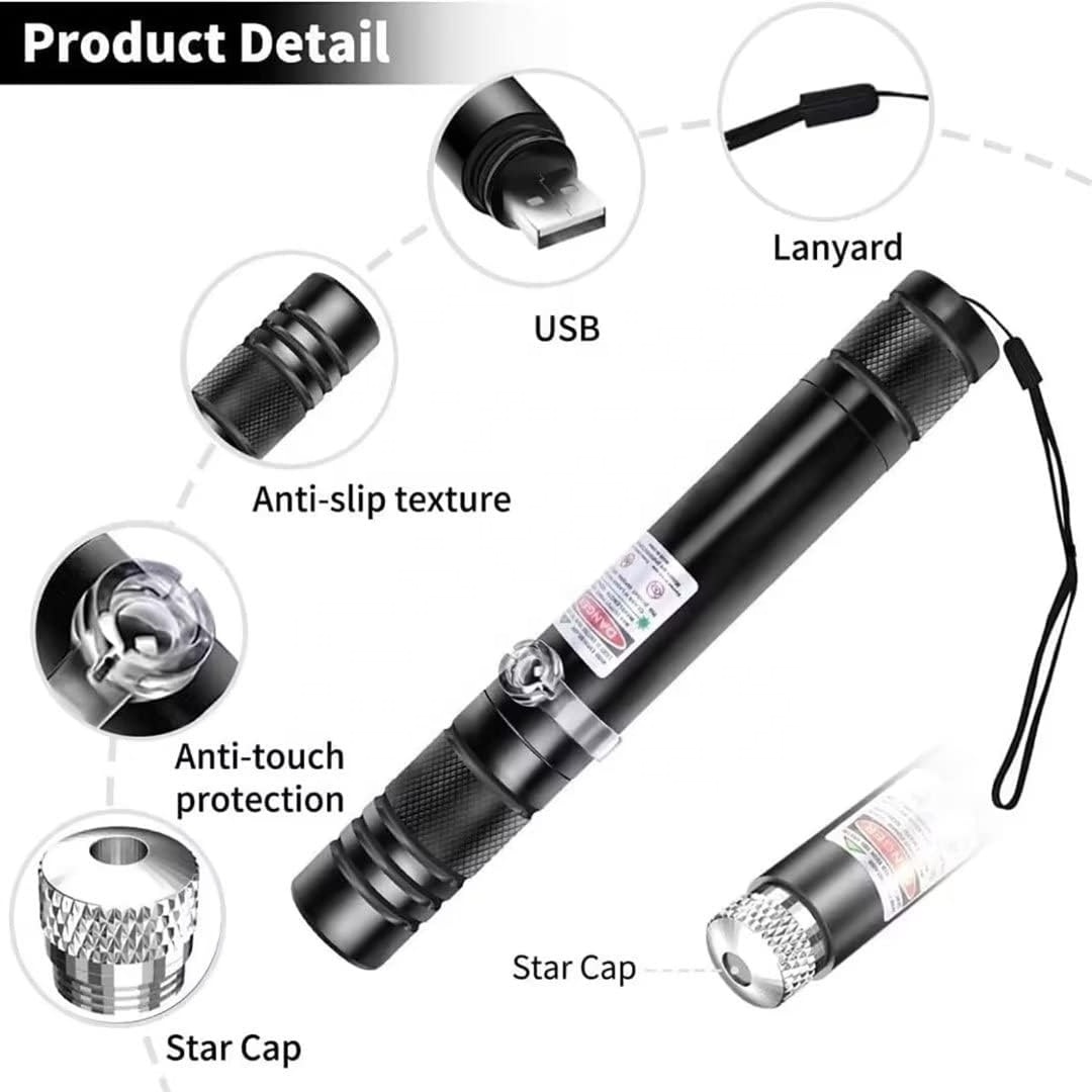 Long Range Green Laser Pointer, 2000 Meters Laser Pointer High Power Pen, Green Lazer Pointer Rechargeable