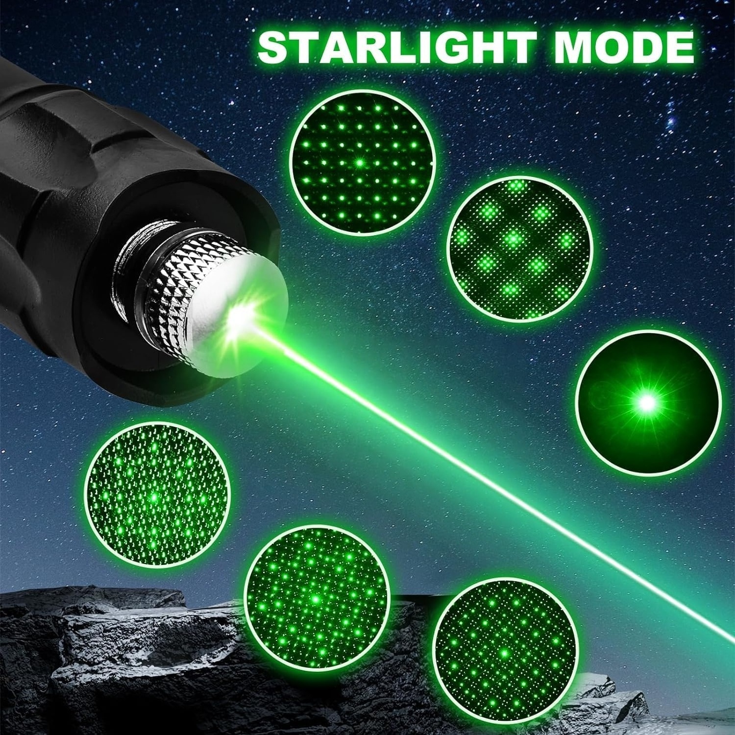 Green Laser Pointer High Power Flashlight, Flashlight Long Range Laser, Rechargeable Laser