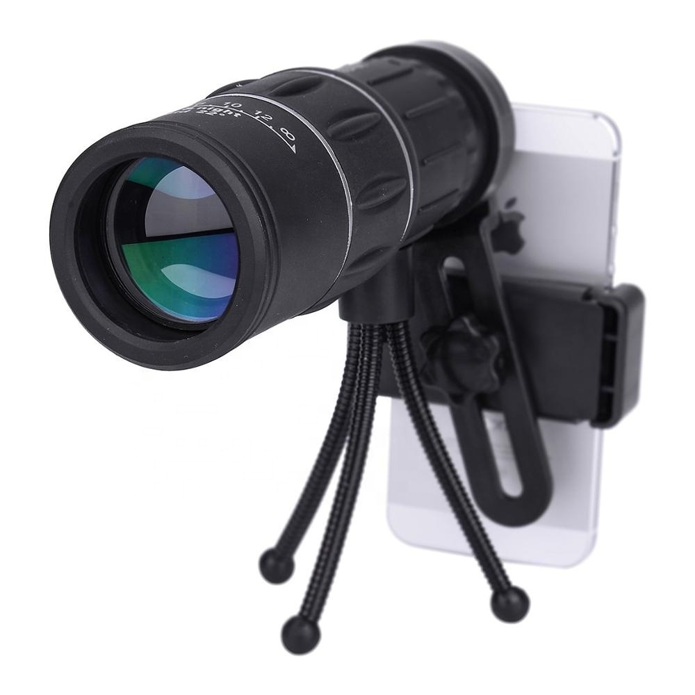 16x52 Monocular Dual Focus Optics Zoom Telescope, Day & Low Night Vision, for Birds Watching/Wildlife/Hunting/Camping/Hiking