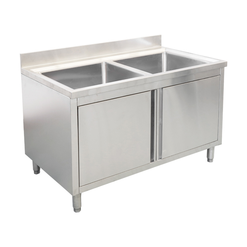 Commercial Restaurant 304 Stainless Steel Kitchen Sink Cabinet With Sink Bowl