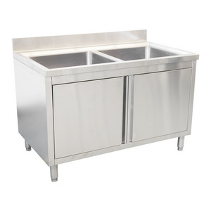 Commercial Restaurant 304 Stainless Steel Kitchen Sink Cabinet With Sink Bowl