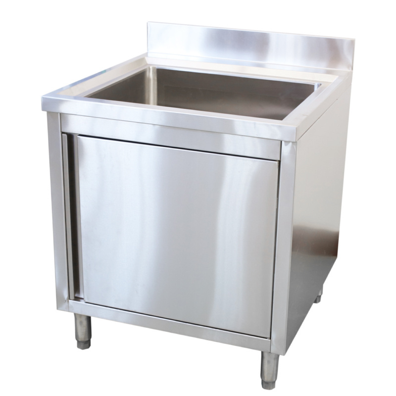 Factory Price Free Standing  Commercial Stainless Steel Sink Cabinet