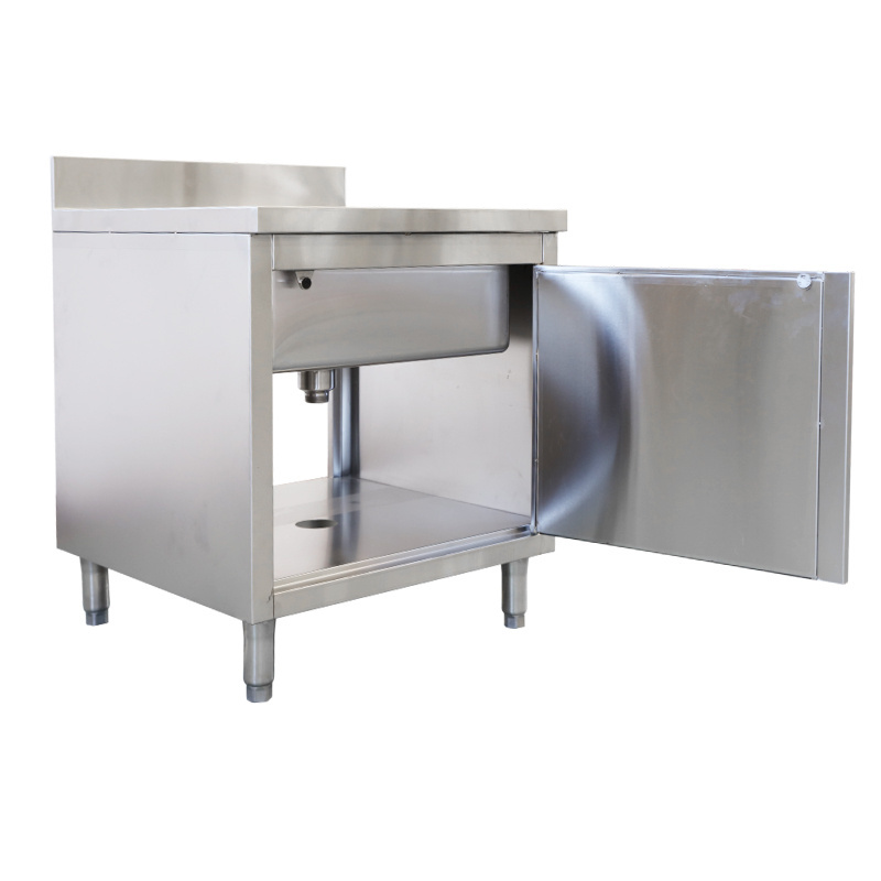 Factory Price Free Standing  Commercial Stainless Steel Sink Cabinet