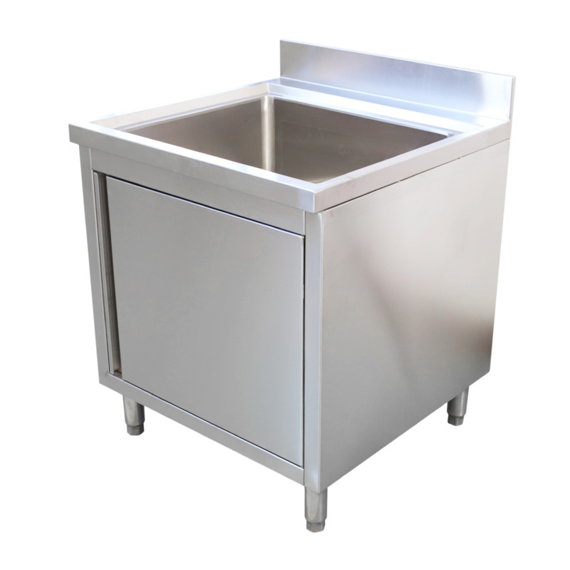 Factory Price Free Standing  Commercial Stainless Steel Sink Cabinet