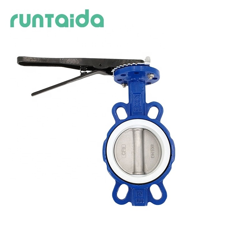 D71x dn80 ductile iron epdm seat hand lever wafer type butterfly valve