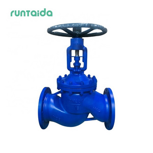 DN250 GB flange type cast iron stop bellows seal globe valve