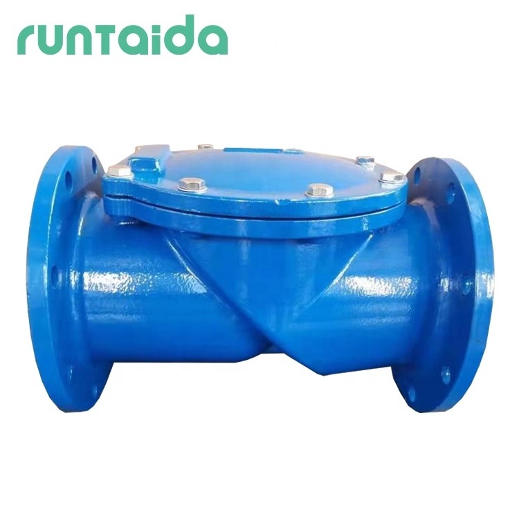 ANSI DN200 flapper non return cast carbon steel backflow preventer disc flange swing check valve