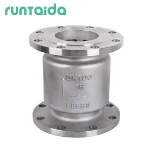 Cast steel a105 disc non return WCB PN10 PN16  PN25 PN40 lift double flange vertical check valves in linee