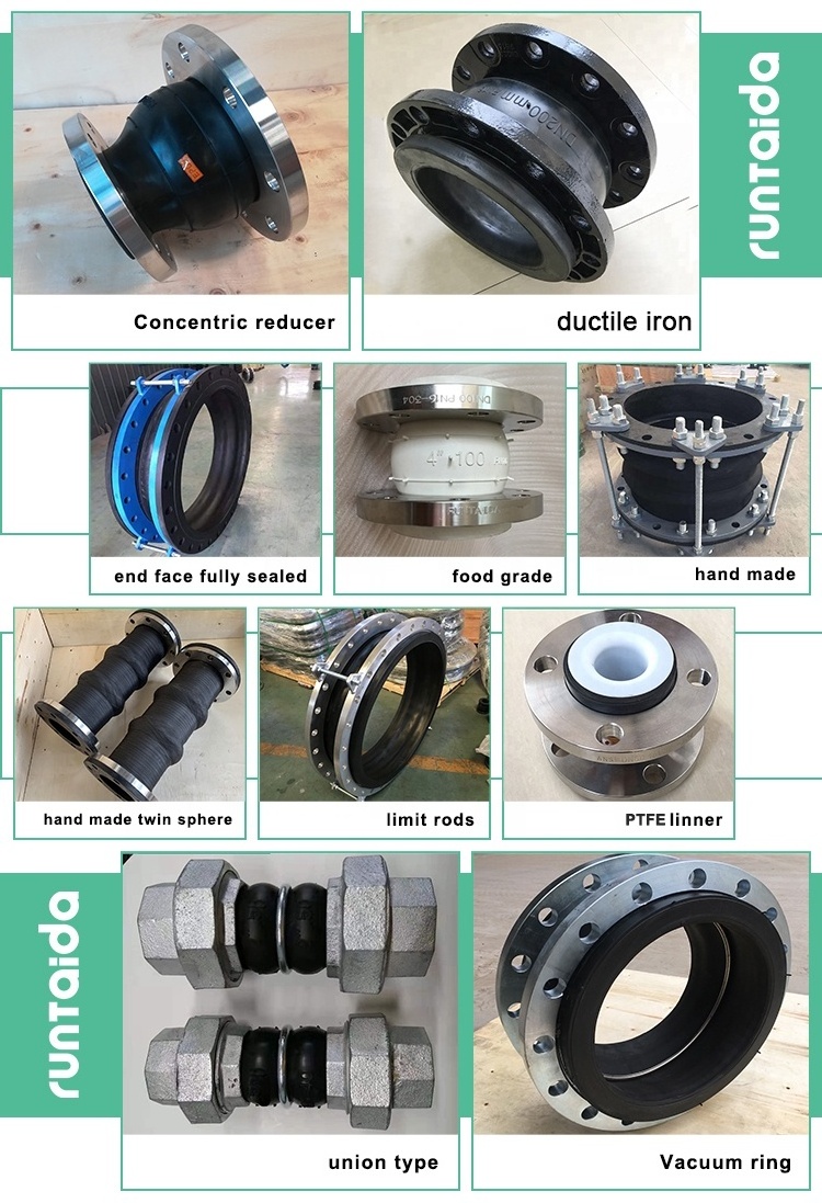 Neoprene rubber coupling concentric reducer stainless steel flange epdm flexible joint for pvc pipe