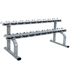 Commercial Gym Fitness Accessories Equipment Double Layer Bracket 2 Tier Dumbbell Set Dumbbell Rack