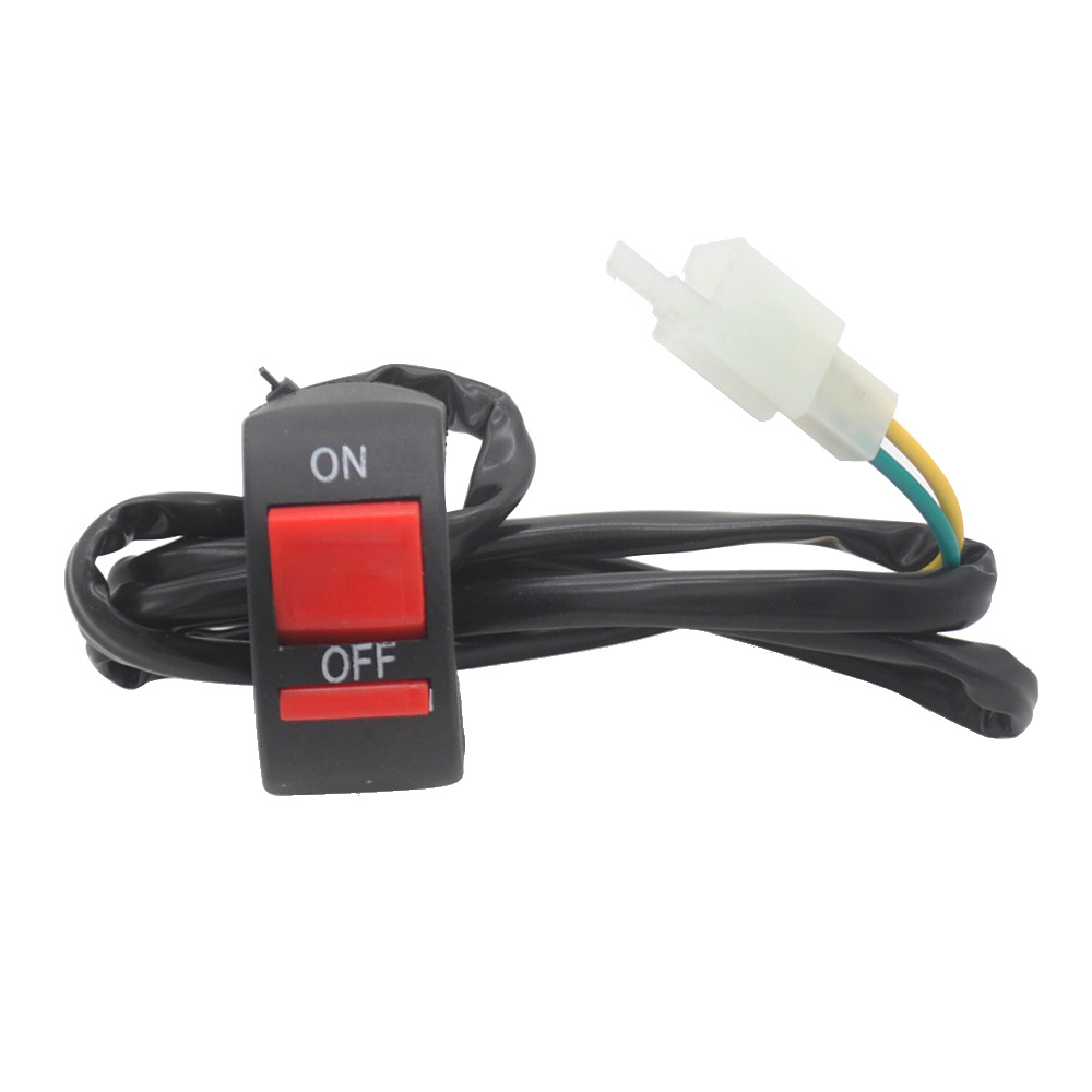 Universal 2 Wires 22MM Motorcycle Handlebar Flame Out Control Start Stop Button ON OFF Switch