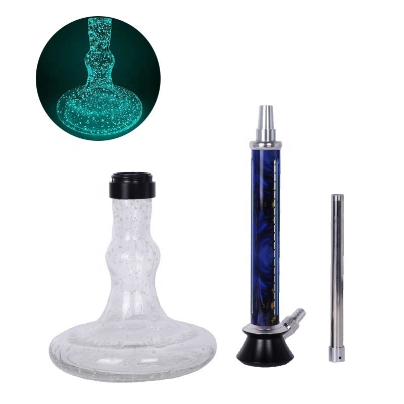 Smoke Party Tobacco Smoking Tube Silicone Hookah Shisha Glass Water Pipes Bubbler With Big Vase Stand