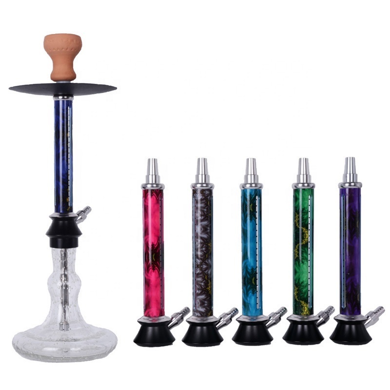 Smoke Party Tobacco Smoking Tube Silicone Hookah Shisha Glass Water Pipes Bubbler With Big Vase Stand