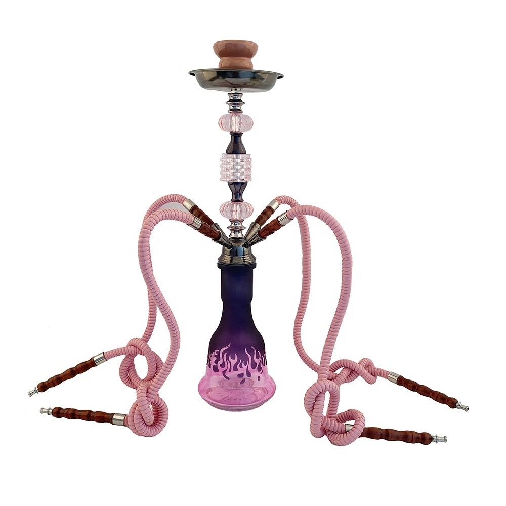 Spot new pink four-pipe Arab hookah metal high-grade Middle East style hookah