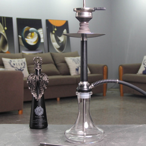 ODM Sisha Egypt Turkish Narguiles Cachimba Hookah Pen Gravity Black Medium Size Hookahs Set For Lounge