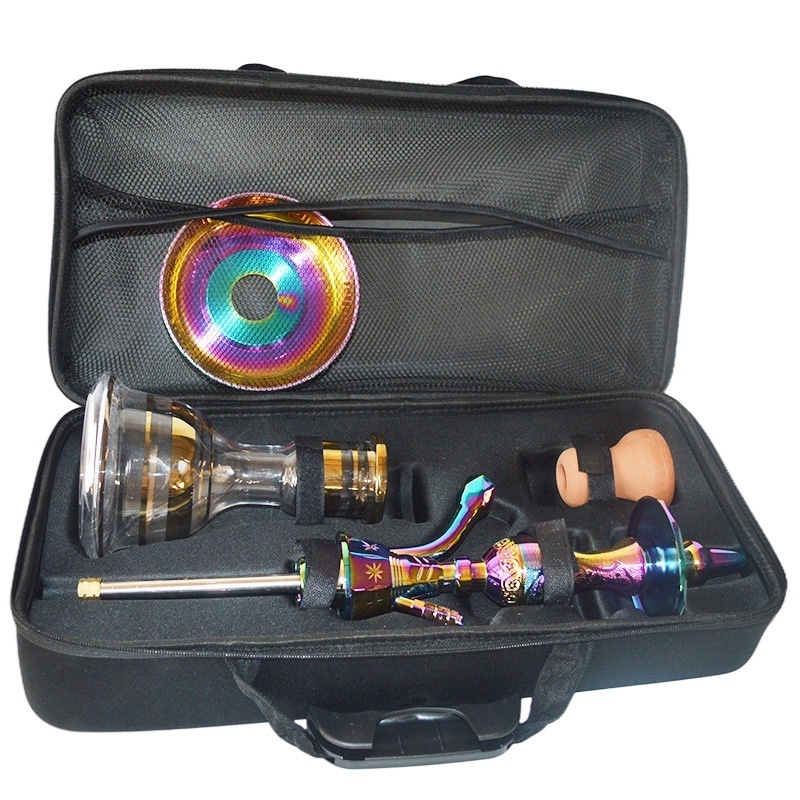 High quality wholesale gift box aluminum alloy hookah shisha colored Smoking accessories chicha sheesha hookah accessories