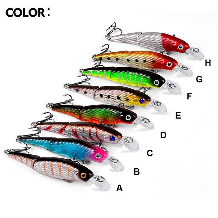 Runtoo 92mm 7.5g Fish Lures Factory Multi Jointed Fishing Lures Wholesale Segmented Swimbait  For Making Plastic Fishing Lure