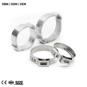 9.5mm fuel line pinch stepless single double 2 ear endless hose clamps stainless steel without screw