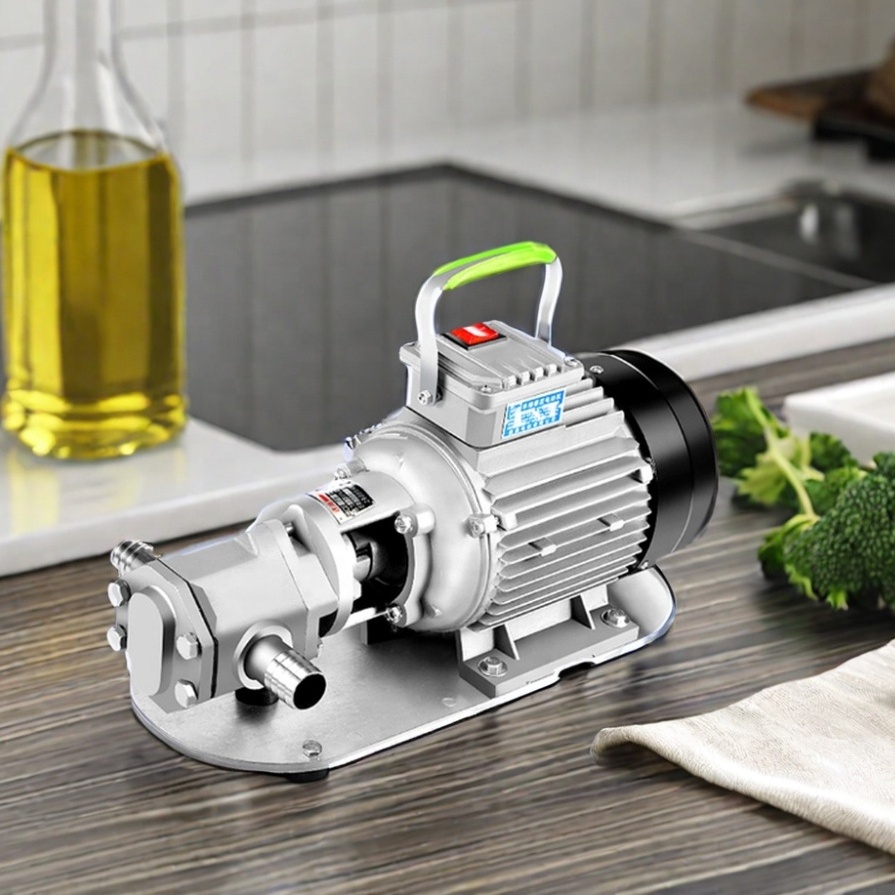 Portable WCB Stainless steels Electric 110V 220V Food grade lube vegetable oil transfer oil gear pump for lubrication oil