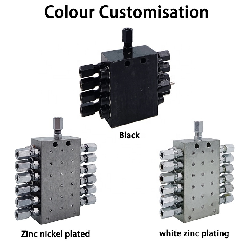 jpqa 2-16 holes automatic grease dispenser progressive distributor divider blocks for excavator lubricating pump