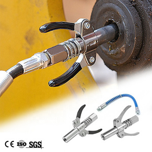 12000psi professional high pressure double handle grease gun tool joint coupler handle quick release