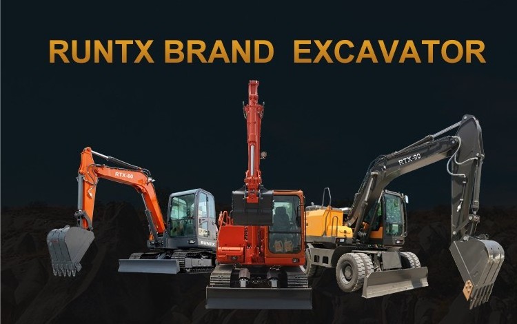 Runtx brand  Earth moving machinery  9 ton 13.5 ton 15 ton Tires Track excavator 6 ton 7 ton 8 ton Wheel Crawler Excavators