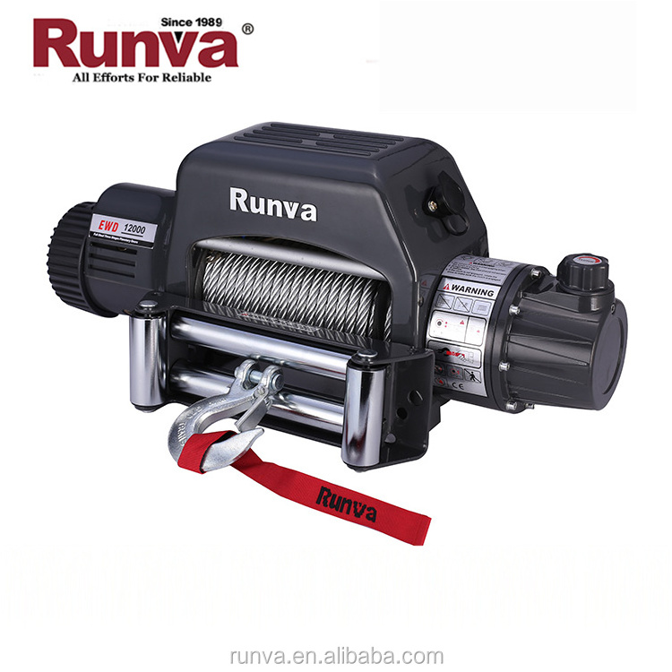 Runva 12000 lbs dc 12v/24v electric winch