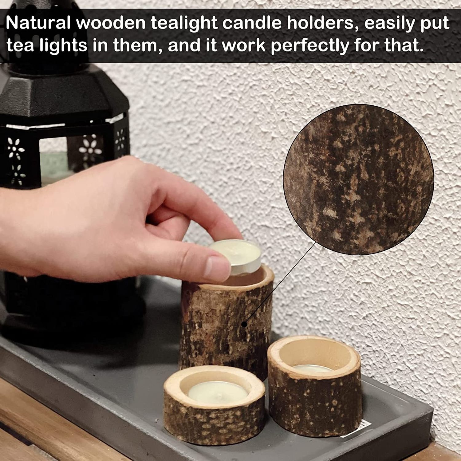 luxury small personalized other decorative tea light wooden candle holder for table centerpiece