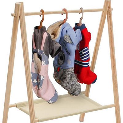 wood Pet Clothing Hanger Garment Rack for Pets wood Hanger Rack Storage Clothes Organizer Wooden Dog Leash Holder