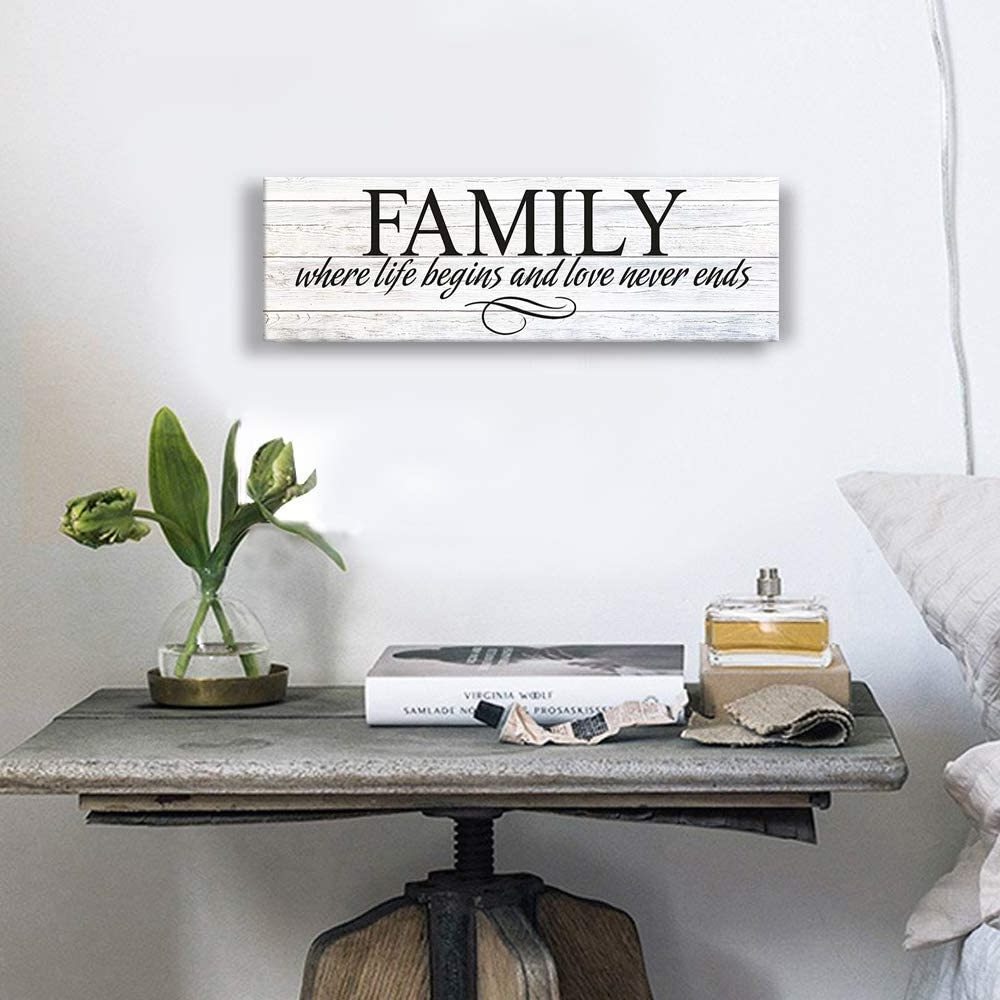 wholesale rustic wall art wood Motto board hanging Inspirational Quotes printed sign for home decoration