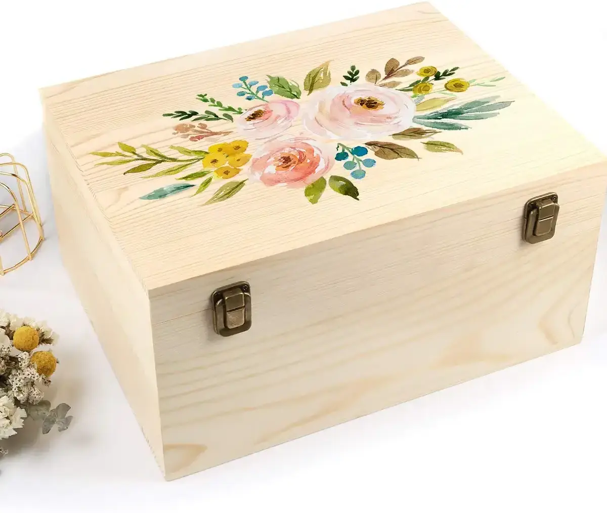 Customized wooden bamboo box and artistic wooden handicraft wooden box