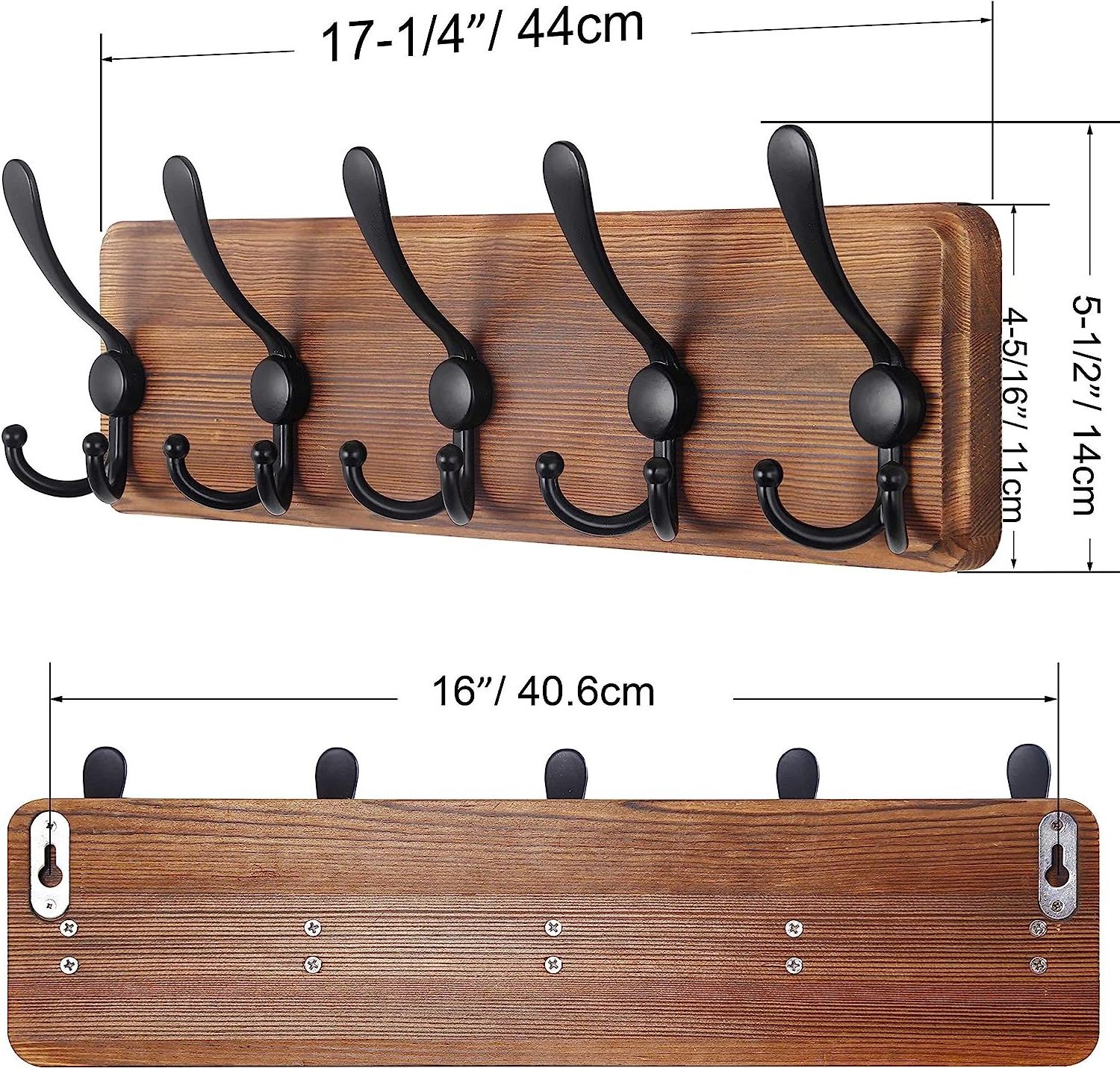 heavy duty wall mounted wooden metal coat hanger modern clothes hat hanging rack metallic wall hooks coat racks