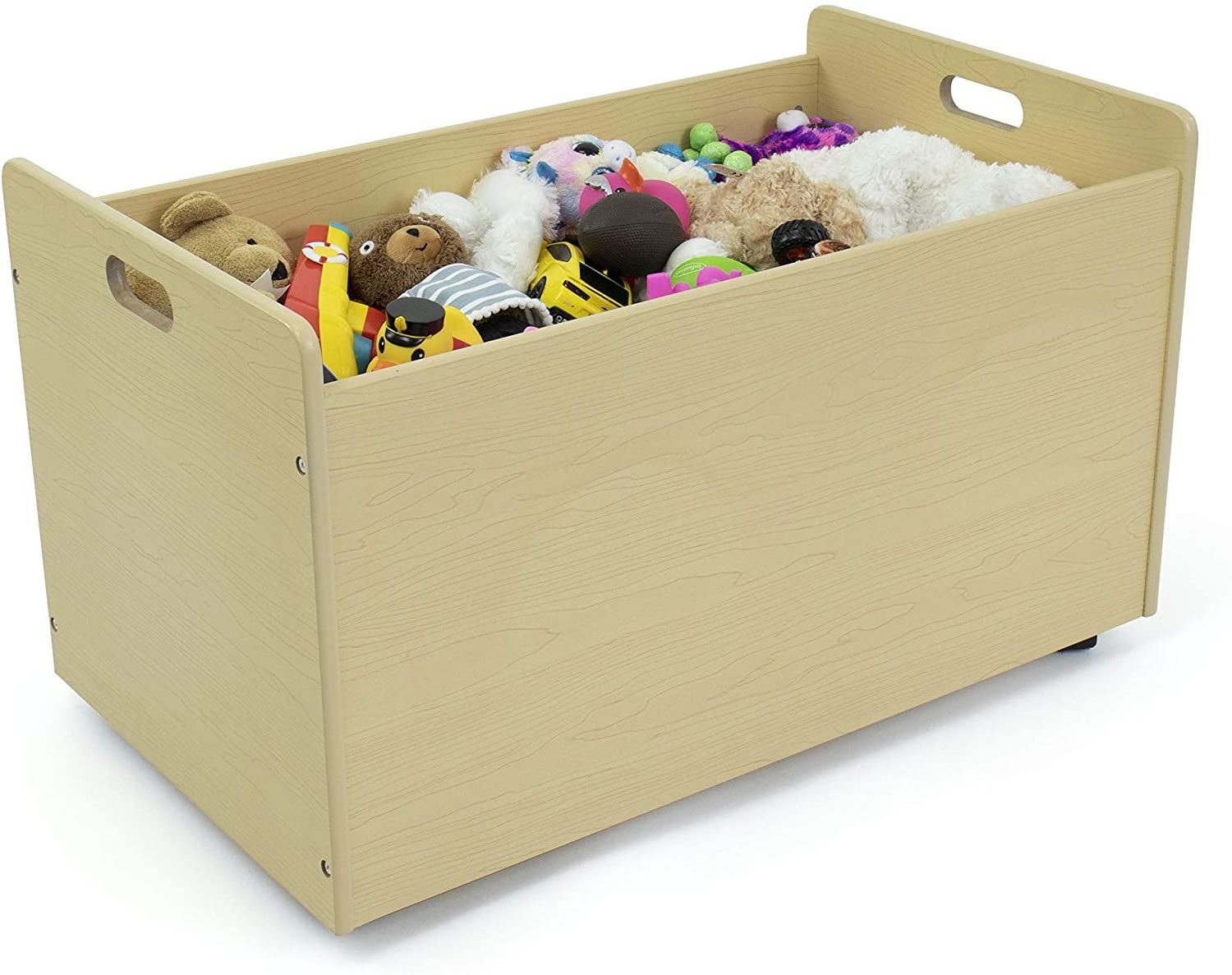 wood toy storage box with wheels is suitable for children Toy Chest Wooden