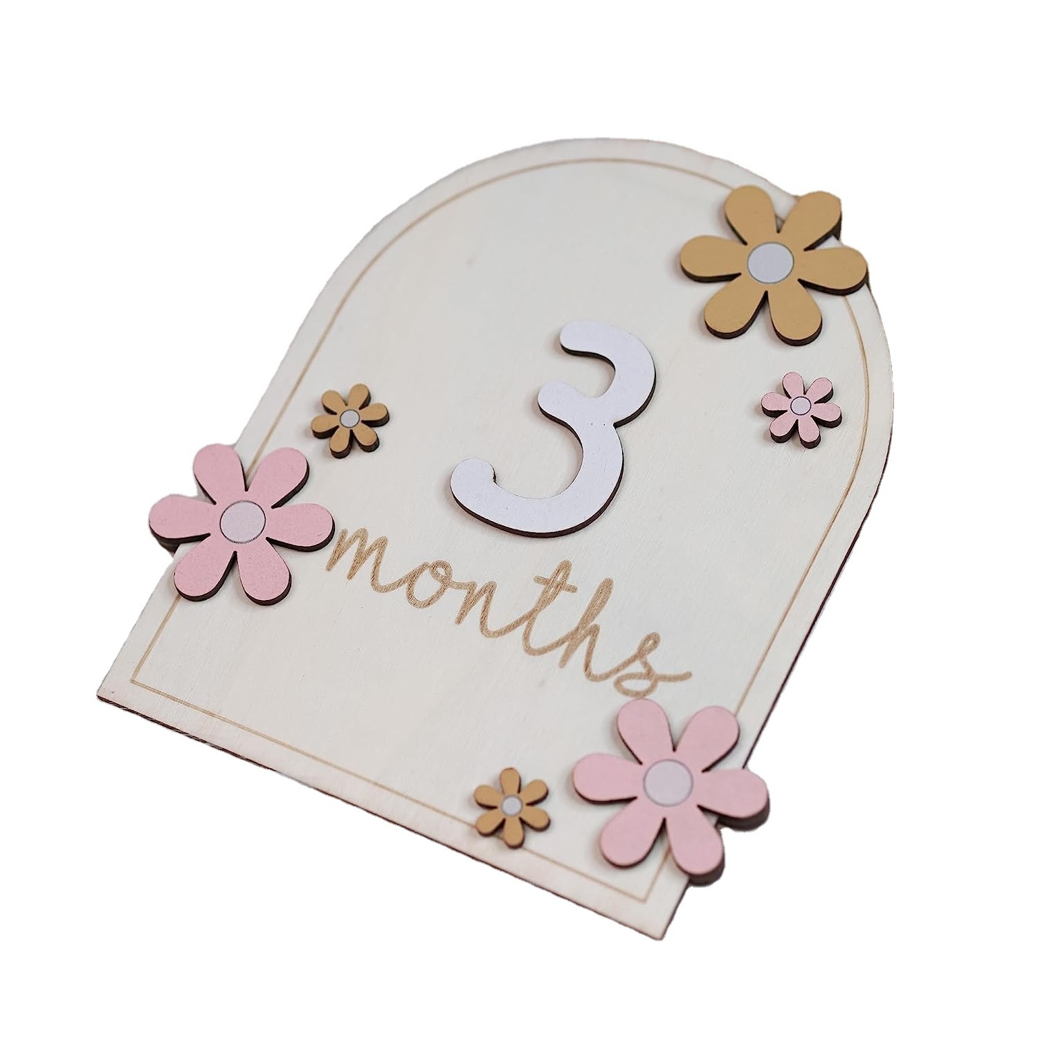 Baby Monthly Milestone Cards Wooden Monthly Milestone Discs wood  Baby Announcement Sign