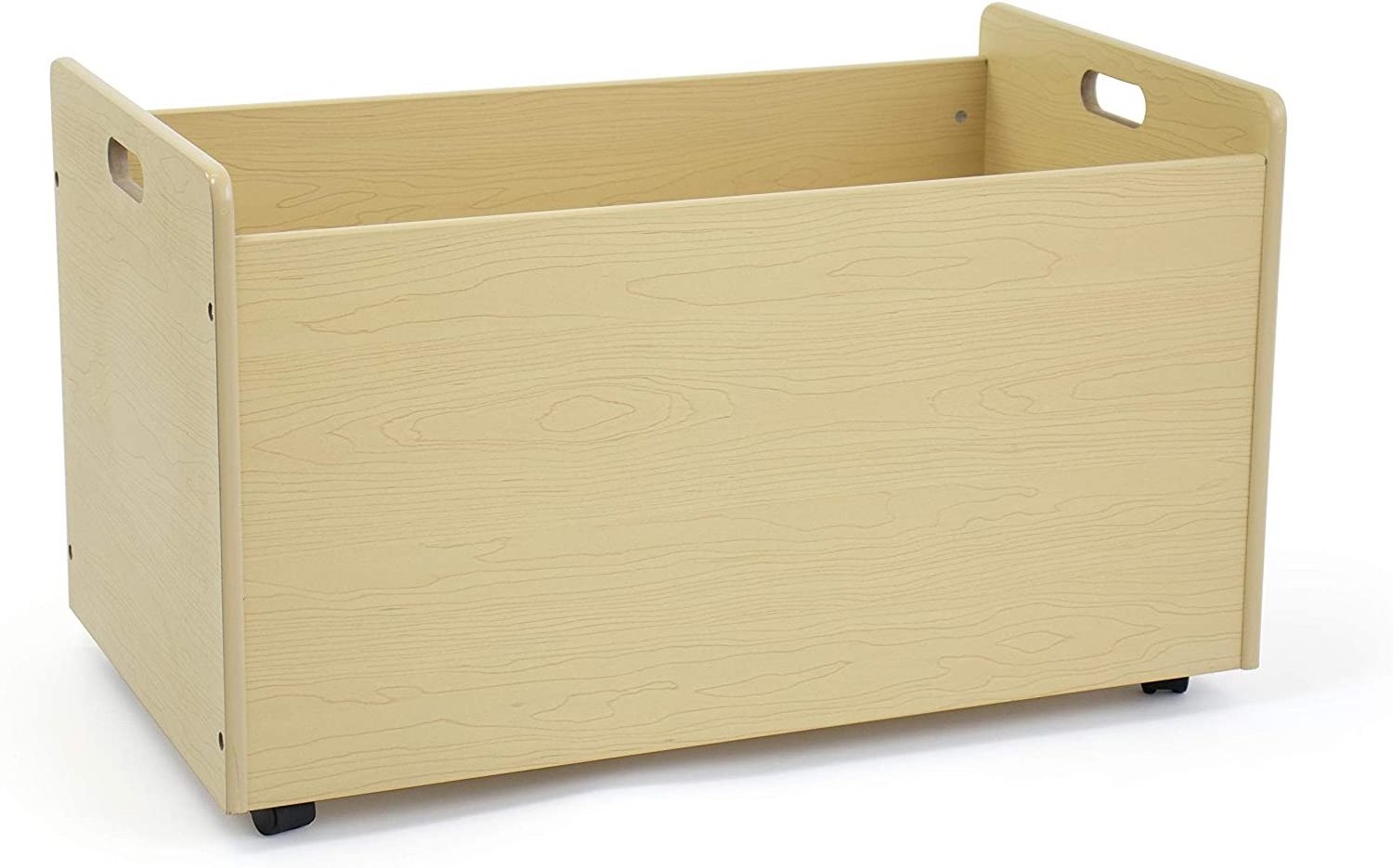 wood toy storage box with wheels is suitable for children Toy Chest Wooden