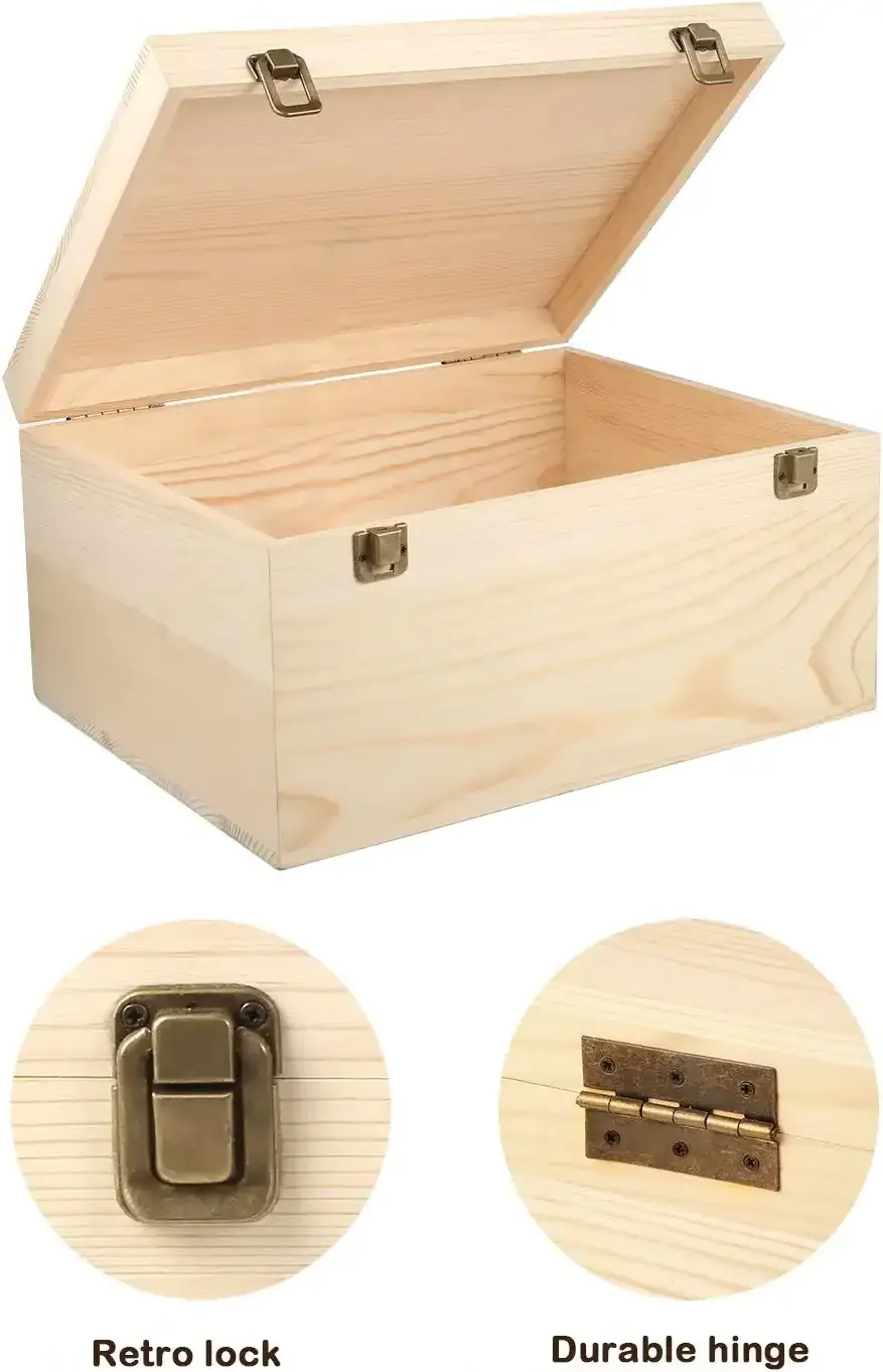 Customized wooden bamboo box and artistic wooden handicraft wooden box