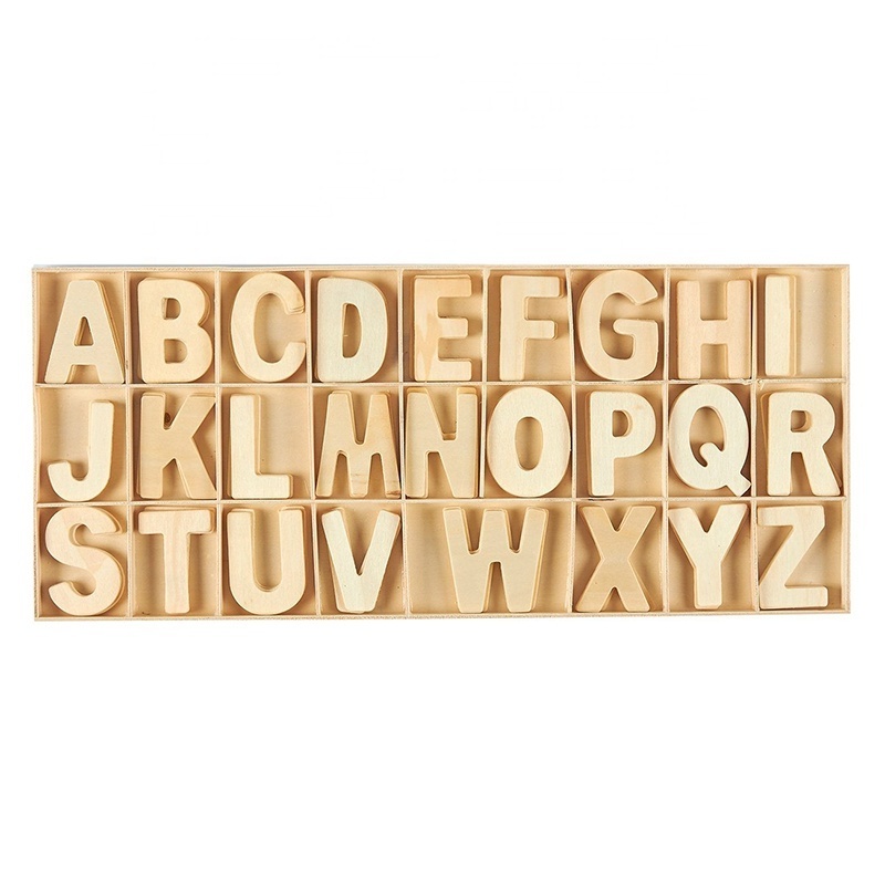 Wholesale high-quality custom natural exquisite wooden letters for home decoration