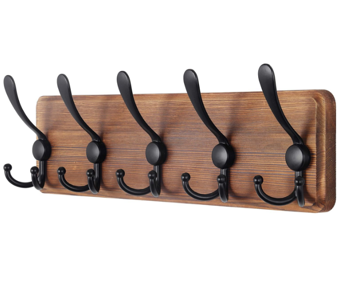 heavy duty wall mounted wooden metal coat hanger modern clothes hat hanging rack metallic wall hooks coat racks