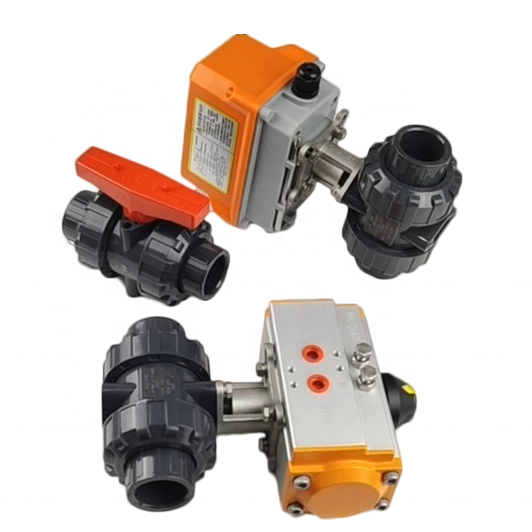 4 inch pvc plastic ball valve 2 way 3 way PVC motorized ball valve for water pipe