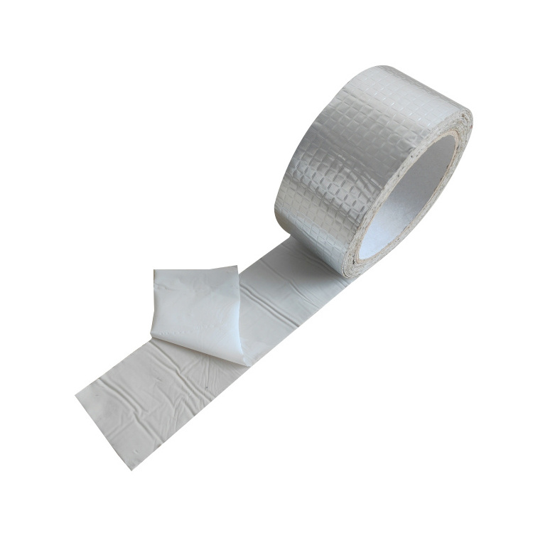 Aluminium Foil Butyl Rubber Waterproof Tape Small Textured Non Adhesive Pipe Wrapping Tape For Roofing