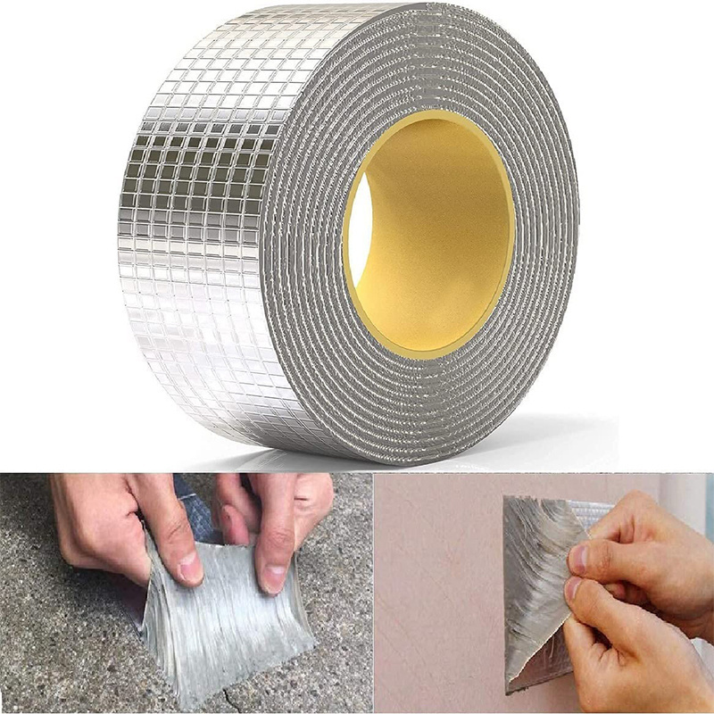 Prefabricated Container House Construction Materials Leak House Roof Waterproof Self Adhesive Aluminium Foil Butyl Rubber Tape